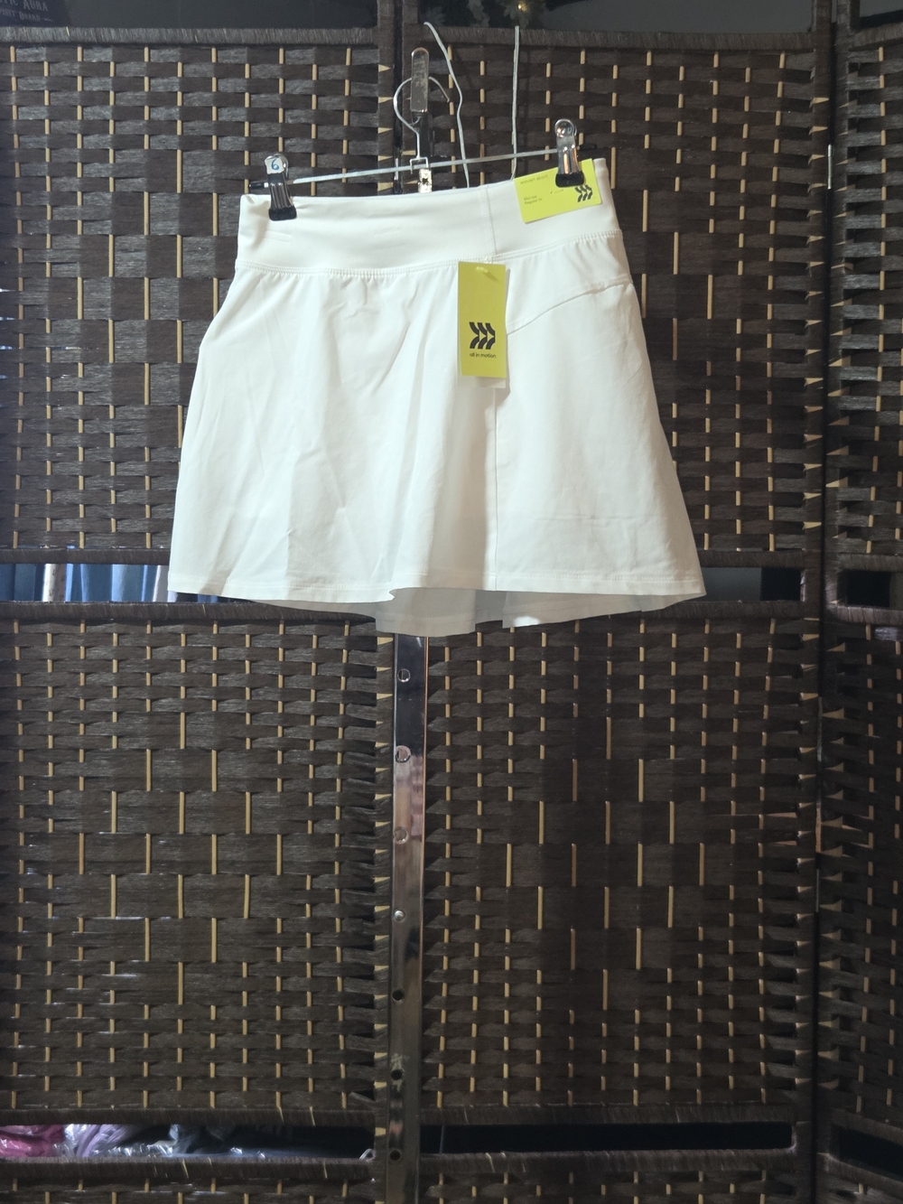 all in motion White Women's Athletic Skort with Built-In Shorts
